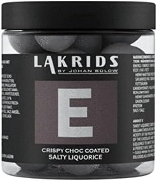 Lakrids by Johan Bulow- "E" Crispy Choc Coated Salty Liquorice - 150g