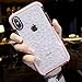 Compatible for iPhone X/XS Case Girls Women Cute Clear Cover with Diamond Pattern Design Slim Soft TPU Protective Shell Pretty Fashion Girly Phone Case Compatible iPhone X/XS (Pink)
