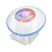 Night Light Projector and Music Speaker Ocean Wave Projection Lamp CESHUMD 8 Lighting Modes Relaxing Light Show Mood Lamp for Baby Kids, Nursery, Adults,Living Room, Parties UFO Design