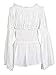 Charmian Women's Long Sleeve Off Shoulder Lace Trim Blouse Tops White XX-Large