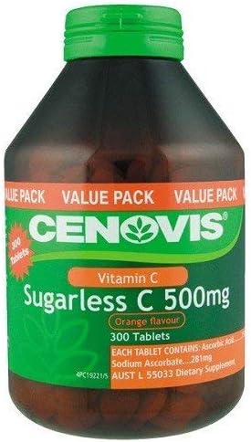 Cenovis Sugarless C 500mg Orange Flavour Tabs Value Pack 300