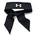 Under Armour Women's Armour Tie Headband, Black/Silver, One Size