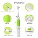 2PCS Children Sonic Electric Toothbrush LED Light Kids Sonic Toothbrush Smart Reminder Baby Toothbrush 618 Toddler Toothbrush with Extra 4 Replaceable Brush Heads for 2-7 Kid (Light Green + Yellow)