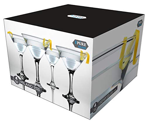 Epure Milano Collection 4 Piece Martini Glass Set (Martini Glass (6 oz)) - Thumbnail 2