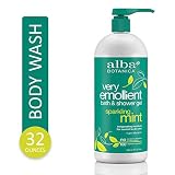 Alba Botanica Very Emollient, Sparkling Mint Bath & Shower Gel, 32 Ounce