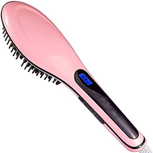 CELLTEK Professional Digital Electric Hair Straightening Brush Anti-Scald Hair Straightener Hair Straightening Brush with FREE Heat Resistant for Frizz-free Hair Brush