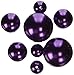 Firefly Imports Homeford Assorted Plastic Bead Pearls, Purple, 14mm/20mm/30mm