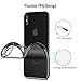 RANVOO iPhone Xs Case/iPhone X Case, Clear Crystal Ultra Thin Slim Fit Soft TPU Flexible Case with Chrome Bumper Rubber Cover [Support Wireless Charging] for iPhone Xs/iPhone X 5.8