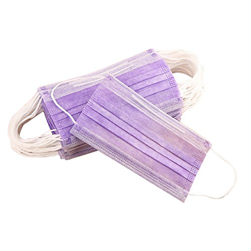 image for Kidirt 50Pcs 3-Ply Disposable Mask, Breathable Non-Woven Mask, Dust Ma