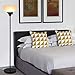 SUNLLIPE Floor Lamp 70 inches Plastic Shade Modern Sturdy Standing Lamp Light 9W Energy Saving LED Torchiere Floor Lamp for Living Room, Dorm and Bedroom (Black)