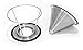 ilFiltro Paperless Pour Over Coffee Dripper - Premium Permanent Reusable and Washable Stainless Steel Coffee Filter Cone and Brewer with Pour Over Cup Stand (2cup)