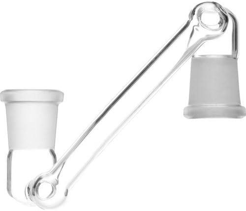 12-1423 SCIENTIFIC INDUSTRIAL JOINTS - FEMALE TO FEMALE DROPDOWN ADAPTER PREMIUM CLEAR 18MM FEMALE TO 18MM FEMALE