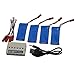 Blomiky 4pcs 800mAh Battery and Charger for F5 Holy F181 F181C F181W JXD 509G 509W 510G JJRC H12C H12W Stone F181 WLtoys V686 Quadcopter 509 Battery 4 pack