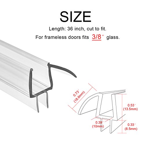 Shower Door Sweep, Frameless Shower Door Gasket Glass Door Bottom Seal