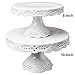 Gracie China 8-Inch Diameter x 4.5-Inch High Victorian Rose Fine Porcelain Round Pedestal Cake Stand Off White