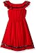 U.S. Polo Assn. Big Girls' Sleeveless Gauze Dress, Red, 8/10