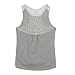 Lookatool Women Summer Lace Vest Top Short Sleeve Blouse Tank Tops T-Shirt Gray