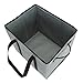 Foraineam 3-Pack Extra Large Reusable Grocery Bags, 14 x 11 x 12 Inch Gray Durable Heavy Duty Grocery Totes Bag Storage Box Bins Collapsible Grocery Shopping Box Bags with Reinforced Bottom