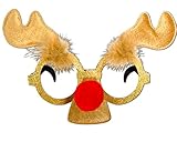 Reindeer Glitter Rudolph Eyeglasses Ugly Sweater Party Christmas X Mas sunglasses