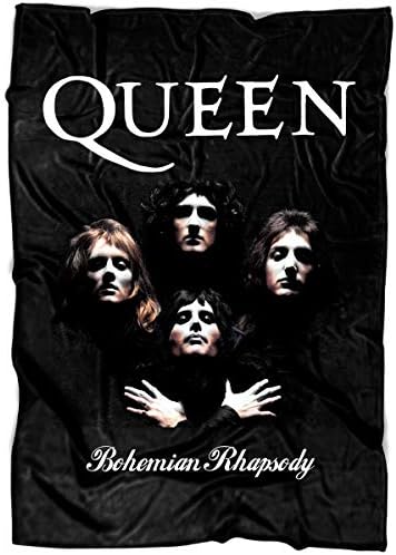 TOLETORE Queen Bohemian Rhapsody Soft Fleece Throw Blanket, British Rock Band Fleece Luxury Blanket (Large Blanket (80"x60"))