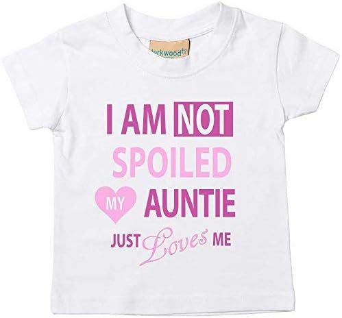 60 Second Makeover LimitedI'm Not Spoiled My Auntie Just Loves Me Girls Tshirt Baby Toddler Kids Available in Sizes 0-6 Months to 14-15 Years Niec