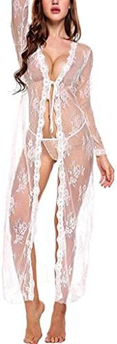 Palarn Women Clothes, Lingerie for Women Sexy Long Lace Dress Sheer Gown See Through Kimono Robe