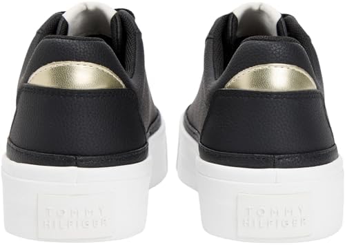 Donna Sneakers con Suola Preformata Foxing con Lacci, Nero (Black/Ancient White), 39