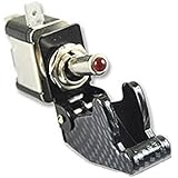 E Support™ Car Carbon Fiber Cover Red LED Toggle Switch