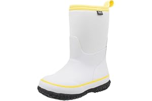 MCIKCC Kids Waterproof Rain Boots,High Snow Boots for Toddler Boys Girls,Textile Rubber Sole
