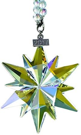 YiJi Team Crystal Snowflake Ornament Car Hanging Star Pendant Home Room Decoration (1 pack) (Multi)