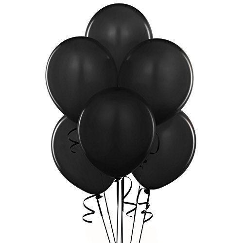 24 Inch Latex Balloons Crystal Black (Premium Helium Quality) Pkg/12