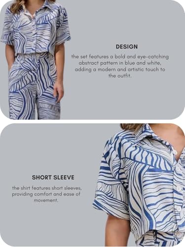 Leriya Fashion Womens Rayon Geometric Regular Dress Co-Ord Set (LF-W1872&TR920_Blue_S) 4