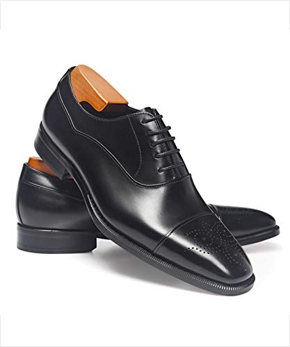 Latest Model Men Dress Shoes Formal Oxford Office Genuine Leather Shoesï¼ˆ10 Blackï¼‰
