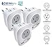 European Power Adapter (3 Pack) - w/ 2 USB Ports & 2 AC Outlets - USA to EU Outlet Plug - US to Europe Plug Adapter - Electrical Charger Travel Adapters for Europe - for Type F, E, C Charging