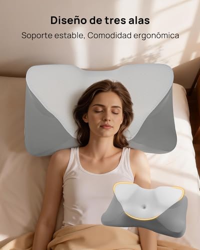 Feagar Cervical and Neck Pillow – Ergonomic Memory Foam Cervical Pillows for Sleeping, Cervical Support and Neck Comfort Pillow for Night Rest