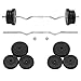 Best Choice Products 55lb 1in EZ Curl Bar Barbell Weight Set w/ 2 Lock Clamp Collars, 6 Plates - Silver/Black