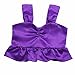 FEESHOW Little Girls Mermaid Tail Costumes Outfits Bikini Swimsuit Top with Shiny Skirt Set Purple Green 8