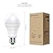 Dusk to Dawn Light Bulbs,AMORNO 7W E26/E27 Smart Sensor Light Bulb with Auto on/Off, Indoor/Outdoor LED Lighting Lamp for Porch, Hallway, Patio, Garage,Hallway(Cool White)