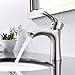 KINGO HOME Commercial Stainless Steel Lavatory Single Handle Single Hole Brushed Nickel Bathroom Faucets, Hot and Cold Water Vanity Sink Faucet