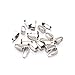 Linsoir Beads Pinch Clip Clasp Bail Metal Finish Necklace Clasps Pendant Clasps 200pcs/lot 3mmX7mm Silver Plated