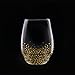 Fitz and Floyd Luster Stemless Glasses (Set of 4), Gold