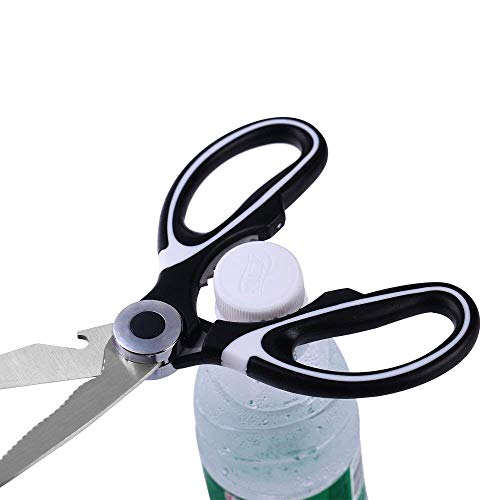 4 Pack Heavy Duty Kitchen Shears Stainless Steel Multi-Function Kitchen Scissors With Sharp Blade，Scissors protection sleeve (Black) - Thumbnail 3