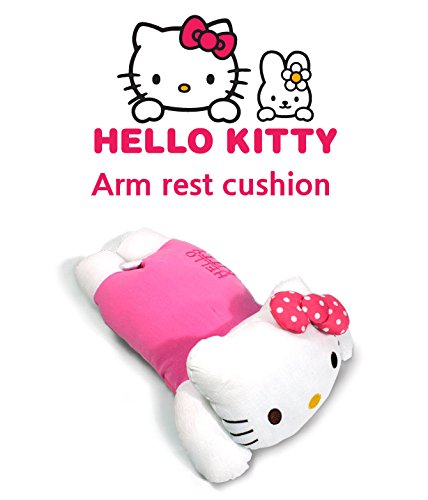 Hello Kitty Sanrio Armrest Cushions Car Center Consoles Cushion Pillow Pad Butterfly Pattern for Car Motors Auto Vehicle