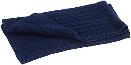 Grete Knitwear Premium Baby Swaddle Receiving Blankets 100% Soft Acrylic. Perfect Baby Shower Gift Or For Expecting Mother (Small, Blue)