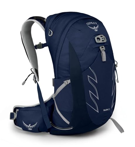 Osprey Talon 22L Men's Hiking Backpack with Hipbelt, Ceramic Blue, L/XL
