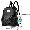 Kausbabi-Girls-Fashion-Backpack-Cute-Mini-Leather-Backpack-Purse-for-Women-KB-0032-BLACK