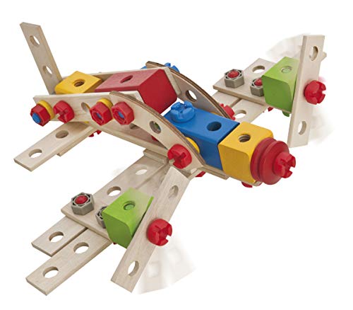 Eichhorn 100039027 - Constructor groß?e Lok, 100-tlg., Holz-Konstruktions-Set, 4 verschiedene Modellvarianten baubar… – Bild 4