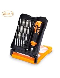 Juego de destornilladores de precisión 33 en 1, con kit de destornillador magnético de 29 puntas, kit de herramientas de reparación electrónica para iPhone, Tablet, MacBook, Xbox, cámara