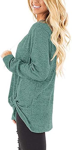 SAMPEEL Women's Casual V Neck T Shirts Twist Knot Tunics Tops 3 SAMPEEL Women's Casual V Neck T Shirts Twist Knot Tunics Tops