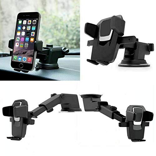 Riloer Universal 360° Rotation Car Windshield Mount Holder Cradle For Mobile Phone GPS